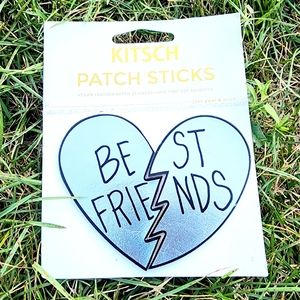 Vegan patch stickers one time best friend broken heart, best friends for life